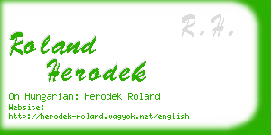 roland herodek business card
